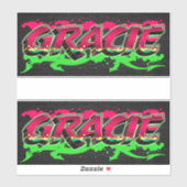 Gracie Vorname Name Graffiti Aufkleber Sticker シール (シート)