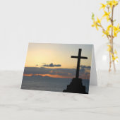 Graciosaの島および十字の挨拶状 カード (黄色い花)