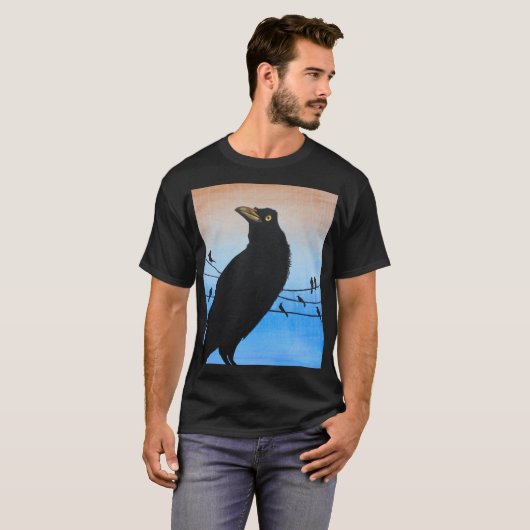 Grackleオースティンテキサス州の鳥の恋人の野性生物の絵画 Tシャツ (正面フル)