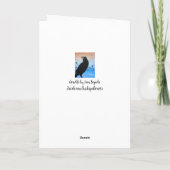 Grackleオースティンテキサス州の黒い鳥の野性生物の絵画 カード (裏面)