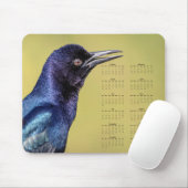 Grackle - Customizable full year 2026 calendar マウスパッド (マウス)