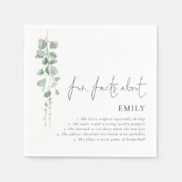 GradおもしろいファクトEucalyptus Script 2024卒業 スタンダードカクテルナプキン