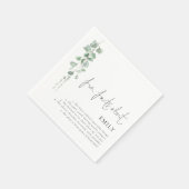 GradおもしろいファクトEucalyptus Script 2024卒業 スタンダードカクテルナプキン (角)