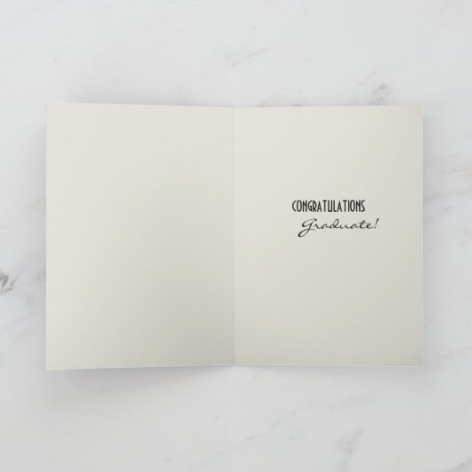 GRADインスピレーションモダンおもしろい卒業カード カード (内部)