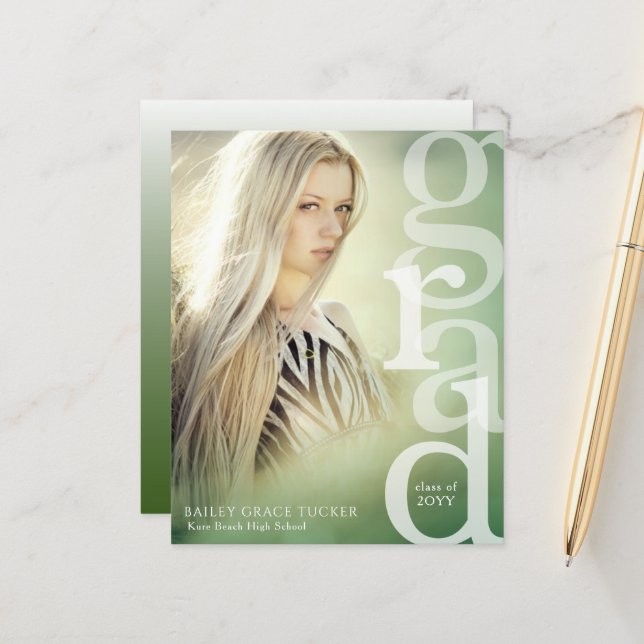 GRADオーバーレイ予算グリーン卒業発表 (正面/裏面インサイチュ)