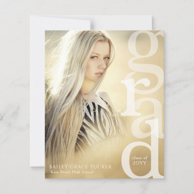 GRADオーバーレイ予算金ゴールド卒業発表 (正面)