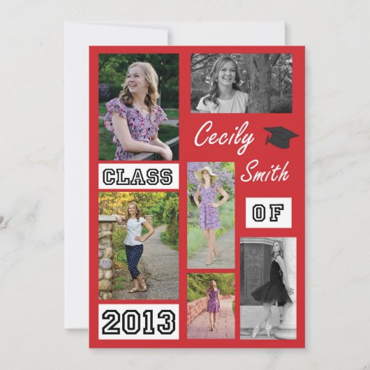 Gradカード5x7セシリー 招待状 (正面)