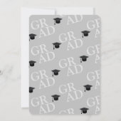 GRADクラスのカスタム写真のモダン卒業 案内状 (裏面)