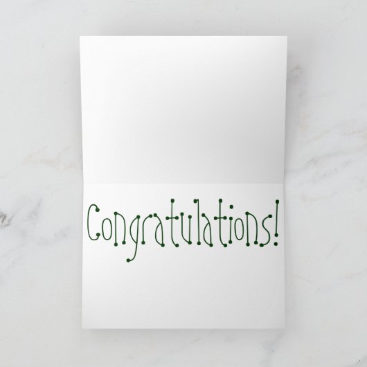 GRADグリーティングカードおめでとうピンクチューリップ カード (内部)