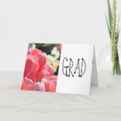 GRADグリーティングカードおめでとうピンクチューリップ カード (正面)