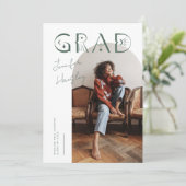 GRADグリーンアーチ神秘的な卒業発表 サンキューカード (スタンド正面)