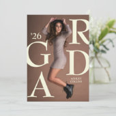 GRADタイポグラフィカスタム写真卒業 案内状 (スタンド正面)