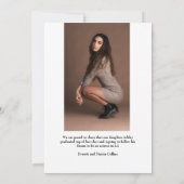 GRADタイポグラフィカスタム写真卒業 案内状 (裏面)