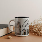 Gradハートスエレガントクリプト大学院フォトコラージュ ツートーンマグカップ