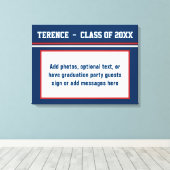 Gradパーティーゲストシグネチャーメモリボード キャンバスプリント (インサイチュ (ウッドフロア))