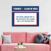 Gradパーティーゲストシグネチャーメモリボード キャンバスプリント (インサイチュ (リビング))