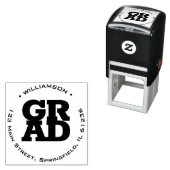 GRADファミリーネームラウンド差出人住所 セルフインキングスタンプ (インサイチュ)