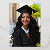 GRADフォトコラージュ卒業パーティー 箔招待状 (裏面)