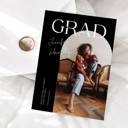 GRADブラックアーチ卒業発表 サンキューカード
