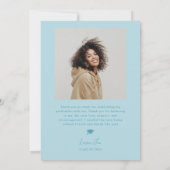 GRADブルーアーチ神秘的な卒業発表 サンキューカード (裏面)