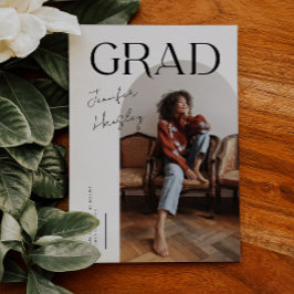 GRADホワイトアーチ卒業発表 サンキューカード