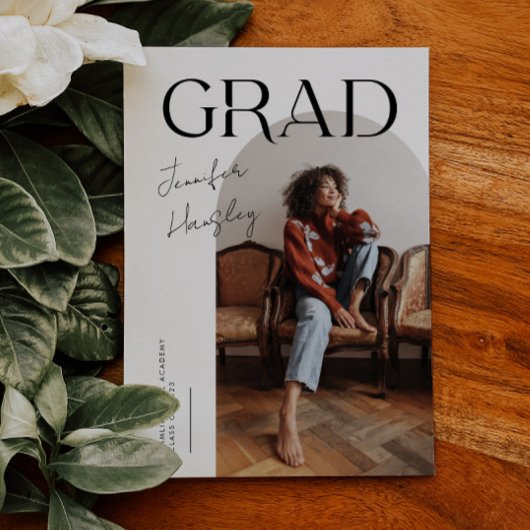 GRADホワイトアーチ卒業発表 サンキューカード