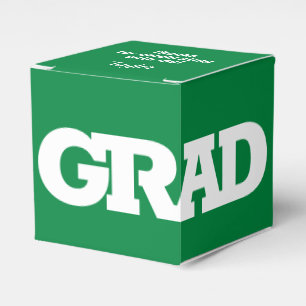GRADホワイト·アンド·グリーン卒業パーティー フェイバーボックス