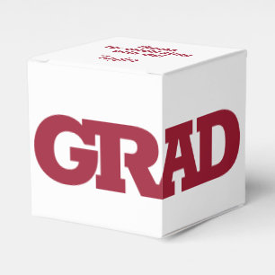 GRADホワイト&クリムゾン卒業パーティー フェイバーボックス