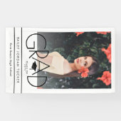 GRADモダン Cap白黒写真卒業 横断幕 (横)