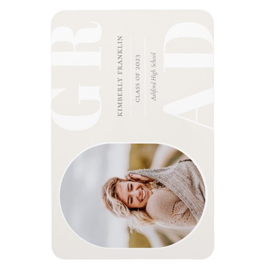 GRAD丸めフォトフレーム卒業マグネット マグネット (縦)