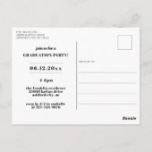 GRAD丸写真フレーム卒業招待状 ポストカード (裏面)