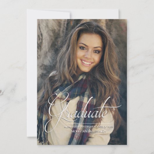 Grad写真パーティーの発表 招待状 (正面)