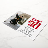 GRAD写真モダン卒業パーティーフォイル招待状 箔シーズンカード (回転した状態)