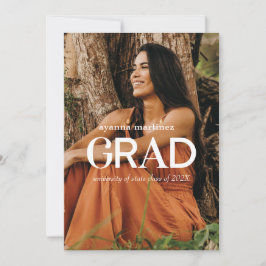 GRAD写真モダン卒業発表 招待状
