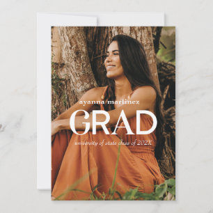 GRAD写真モダン卒業発表 招待状
