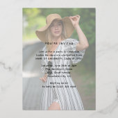 GRAD写真卒業バラゴールドフォイル招待状 箔招待状 (裏面)