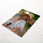 GRAD写真卒業バラゴールドフォイル招待状 箔招待状 (回転した状態)