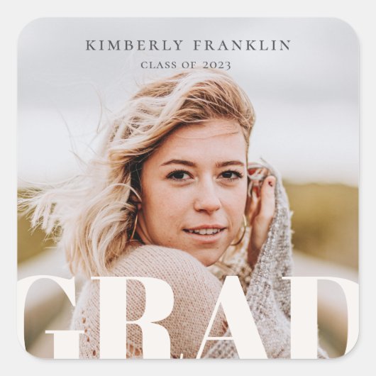 GRAD写真卒業 スクエアシール (正面)