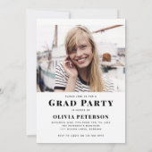 GRAD写真数々のコラージュ卒業パーティー 招待状 (裏面)