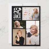 GRAD写真数々のコラージュ卒業 案内状 (正面)