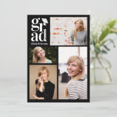 GRAD写真数々のコラージュ卒業 案内状 (スタンド正面)