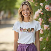 GRAD型はっきりした大学院4枚名前をカスタムする トライブレンドTシャツ