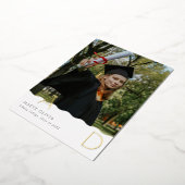 GRAD文字のフォイルと波状のエッジ 箔招待状 (回転した状態)