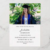 Grad書道2Vフォトフォイル卒業アナウンス 箔招待状 (裏面)