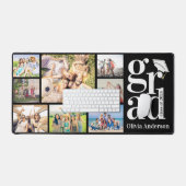 Grad複数のフォトコラージュの思い出の記念 デスクマット (キーボード&マウス)