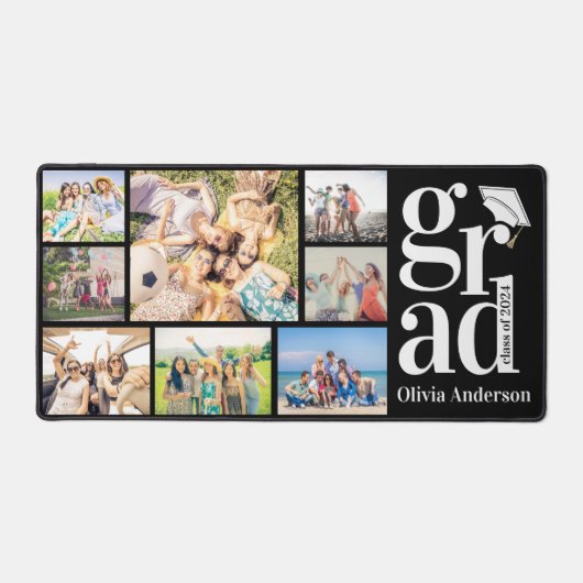 Grad複数のフォトコラージュの思い出の記念 デスクマット (正面)