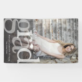 GRAD はっきりした BLACK OVERLAYグラデーションフォト卒業 横断幕 (横)