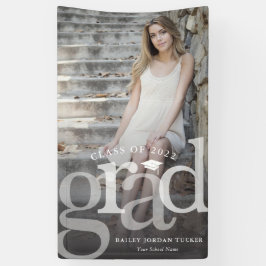 GRAD はっきりした BLACK OVERLAYグラデーションフォト卒業 横断幕