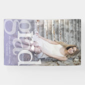 GRAD はっきりした Purpleオーバーレイグラデーション写真卒業 横断幕 (横)