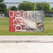 GRAD はっきりした Redオーバーレイグラデーション写真卒業 横断幕 (インサイチュ)